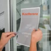 TimeTEX Aushang-Einstecktaschen A4 hochkant, selbsthaftend, 2 Stück