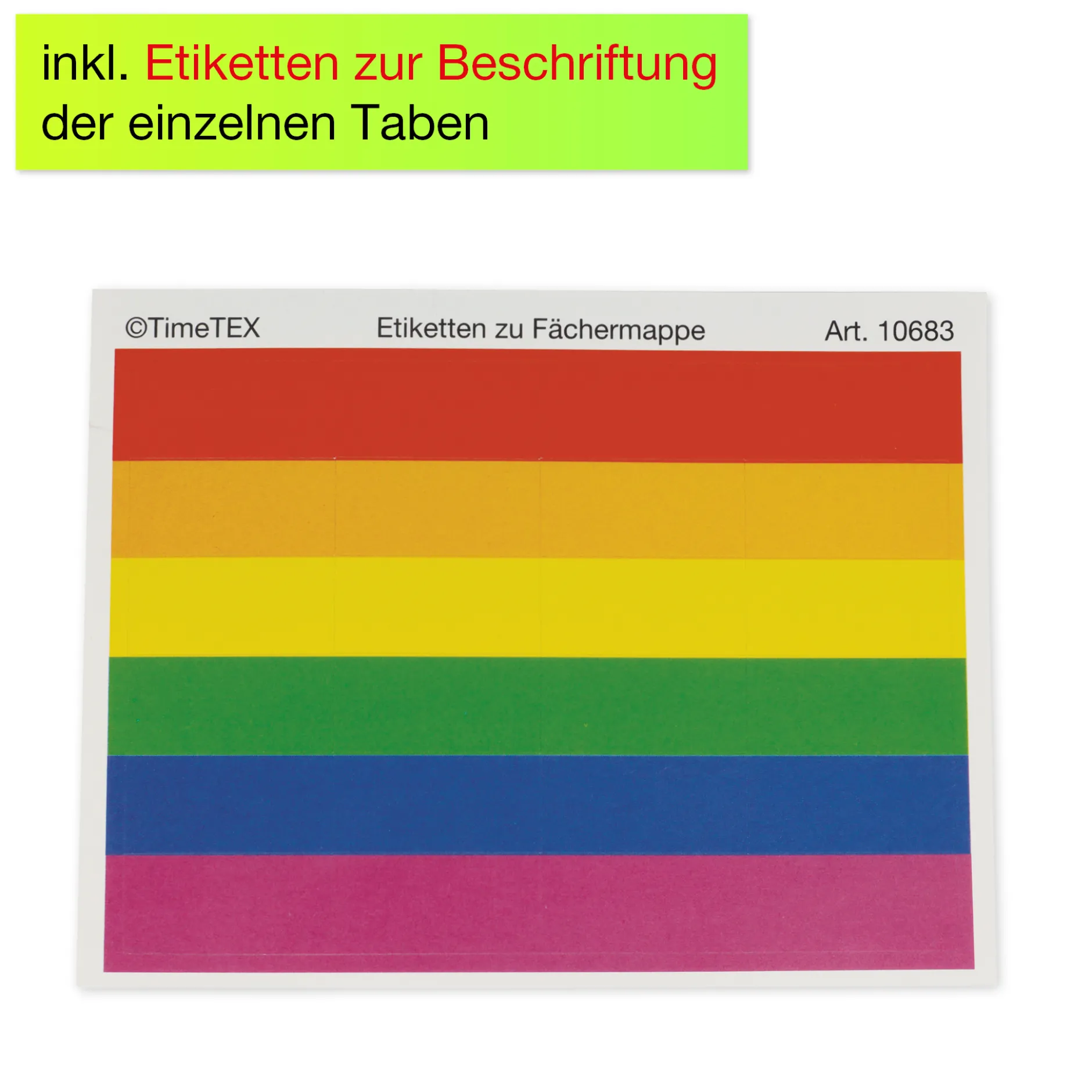 TimeTEX Fächermappe A4-Plus, transparent farbig