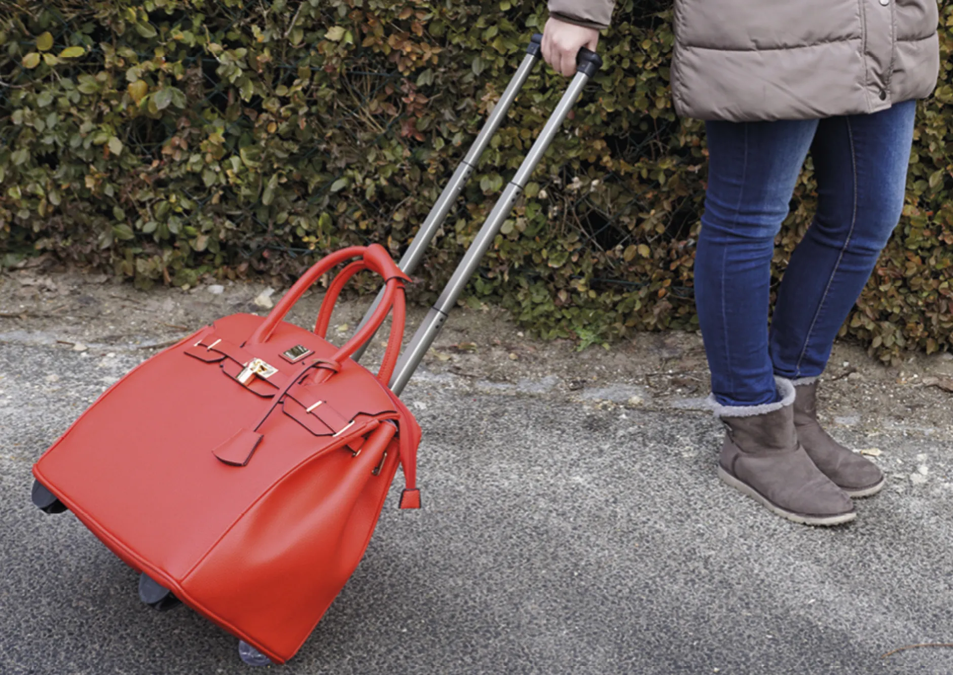 TimeTEX Handtaschen-Trolley "Bella", rot