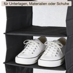 TimeTEX Hänge-Regal "Origami" A4 mit 8 Fächern, aus Nylongewebe, schwarz