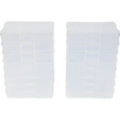 TimeTEX Klappdeckel-Boxen im Koffer, transparent, 17-tlg.