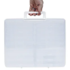 TimeTEX Klappdeckel-Boxen im Koffer, transparent, 17-tlg.