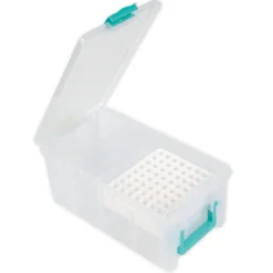 TimeTEX Klappdeckel-Box mit Stifte-Einsatz, transparent