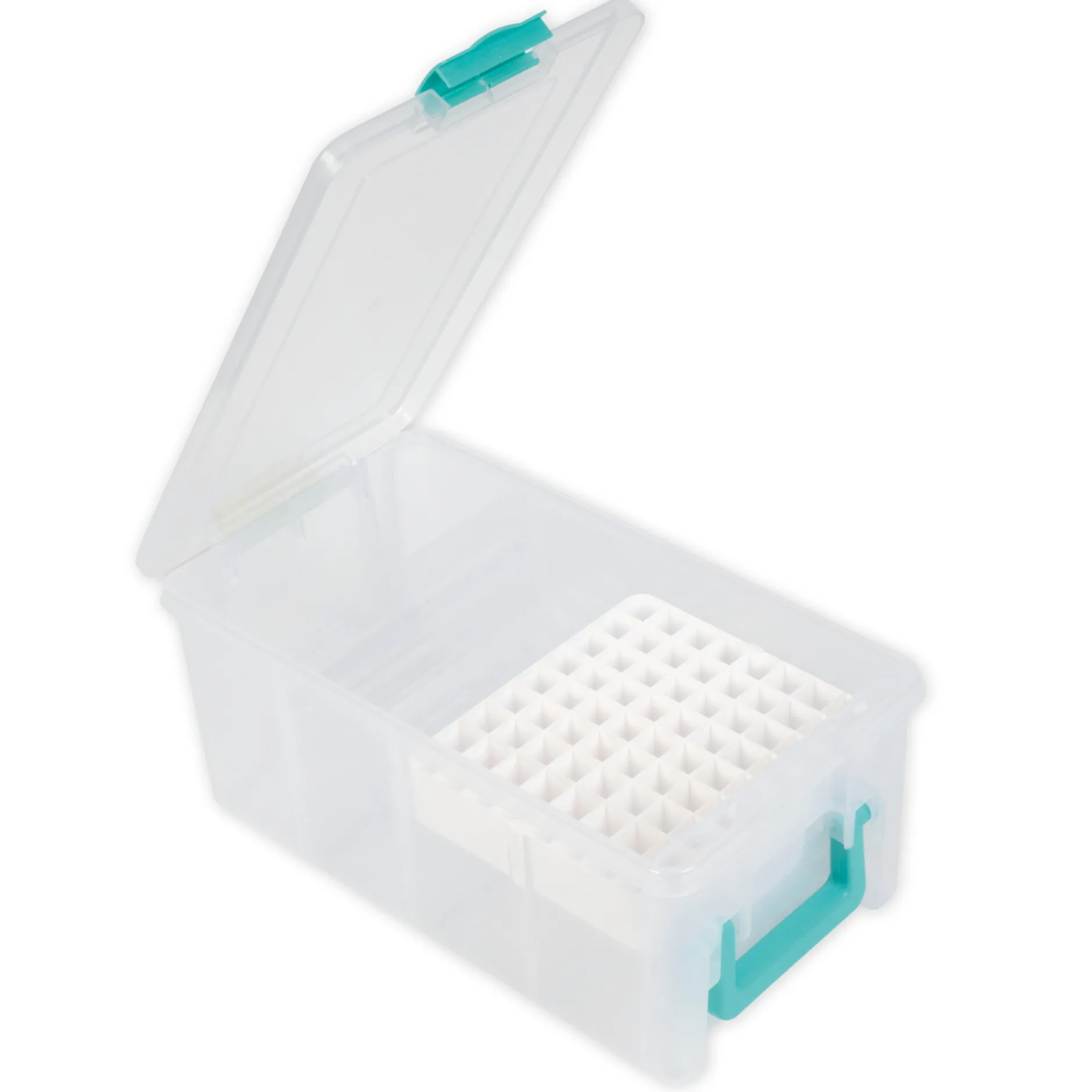 TimeTEX Klappdeckel-Box mit Stifte-Einsatz, transparent