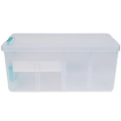 TimeTEX Klappdeckel-Box mit Stifte-Einsatz, transparent