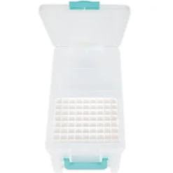 TimeTEX Klappdeckel-Box mit Stifte-Einsatz, transparent