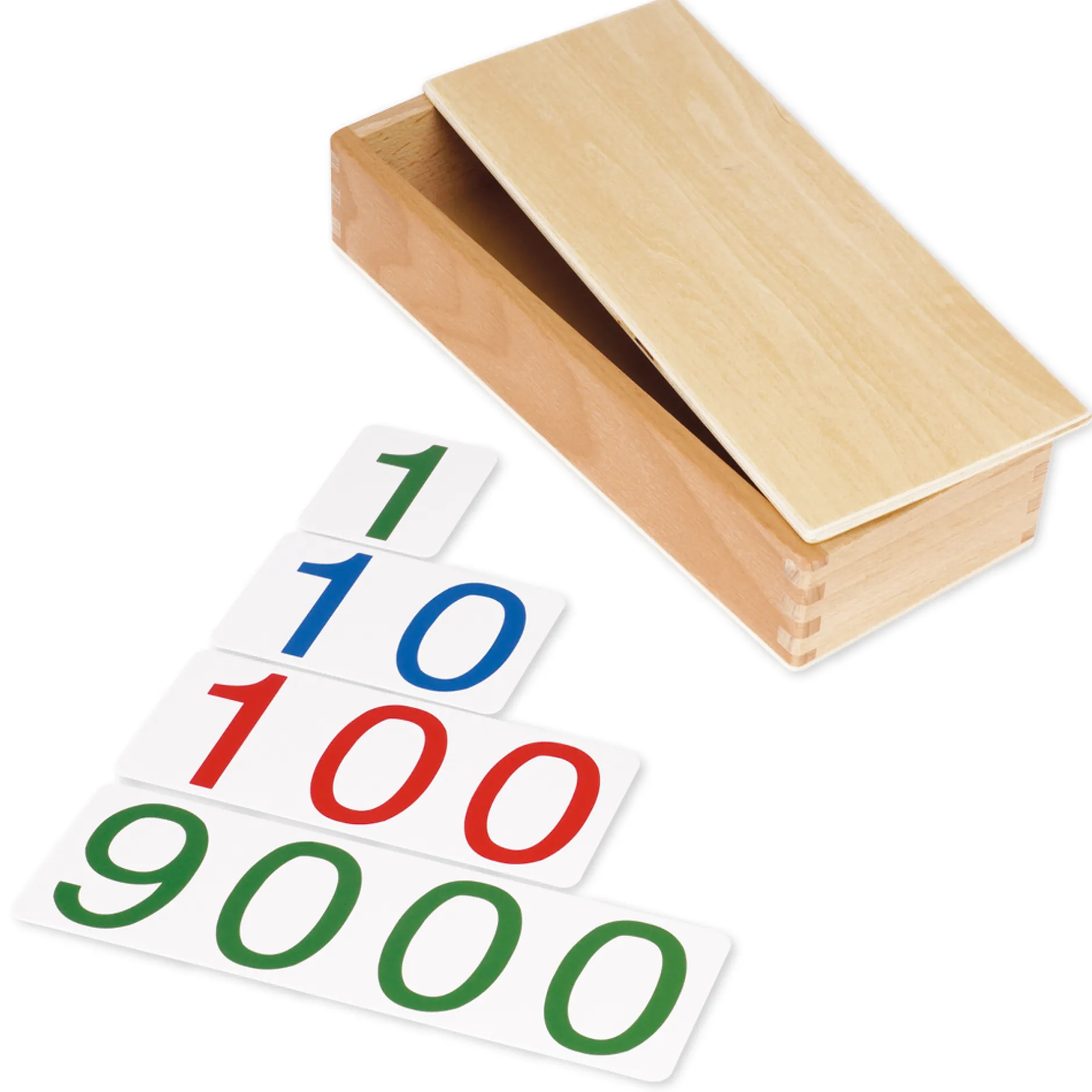 TimeTEX Kästchen für die großen Zahlenkarten "Montessori Premium"
