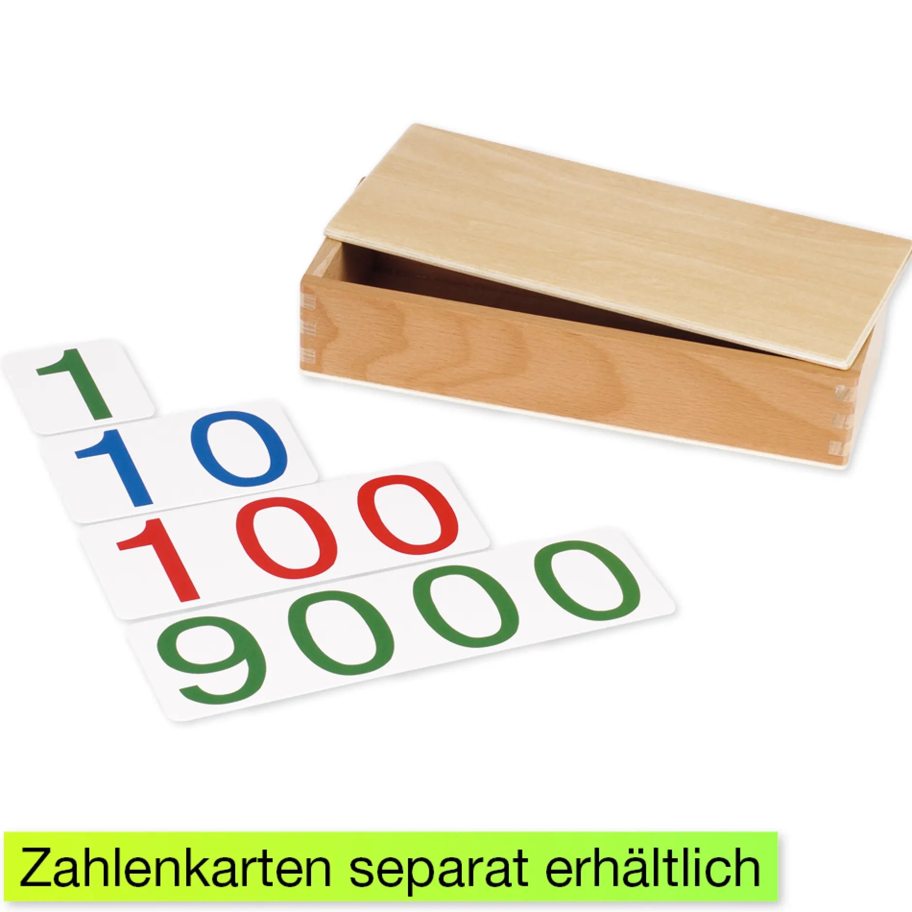 TimeTEX Kästchen für die großen Zahlenkarten "Montessori Premium"