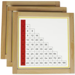TimeTEX Multiplikationstabellen im Holzrahmen "Montessori Premium"