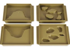TimeTEX Schalen Land und Wasserformen, 10 Stück 