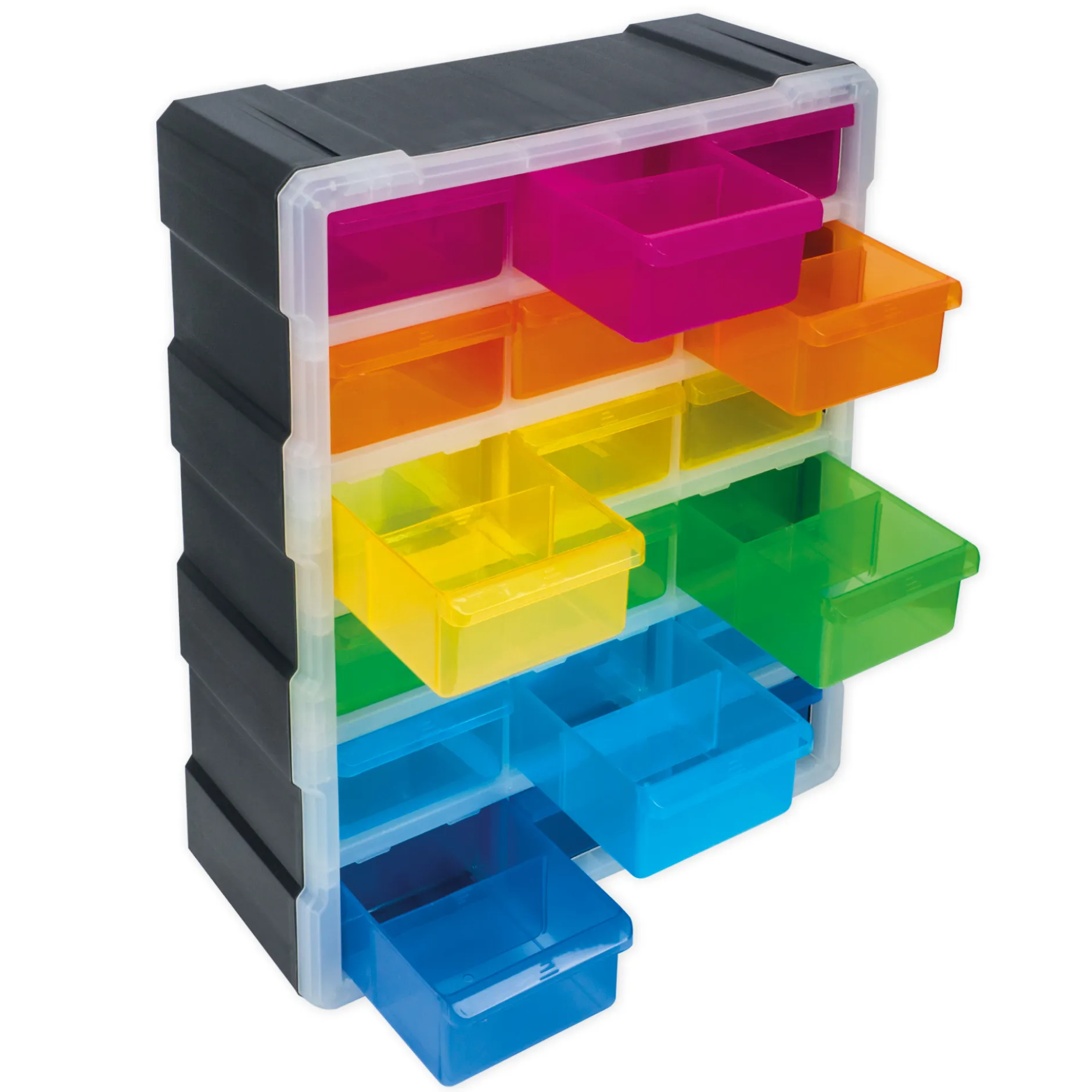 TimeTEX Schubladen-Box "Regenbogen", 6-farbig mit 18 Schüben