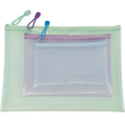 TimeTEX Set Flexo-Utensilien-Taschen farbig, 3-tlg.