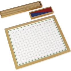 TimeTEX Streifenbrett zur Subtraktion, im Holzrahmen "Montessori Premium"