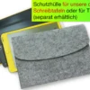 TimeTEX Tablet-Hülle aus Filz mit Einstecktasche, 30x20 cm