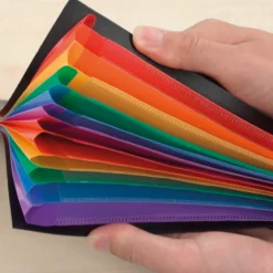 TimeTEX Tisch-Fächermappe 1-12 A4, farbig mit Verschlussgummi