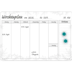 TimeTEX Whiteboard-Wochenplan A4 "Meine Woche", magnetisch, 4-tlg.