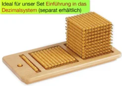 TimeTEX Zahlen 1-1000 für Einführung in das Dezimalsystem, im Tablett "Montessori Premium"