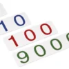 TimeTEX Zahlenkarten klein, 1-9.000, Kunststoff "Montessori Premium"