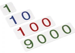 TimeTEX Zahlenkarten klein, 1-9.000, Kunststoff "Montessori Premium"
