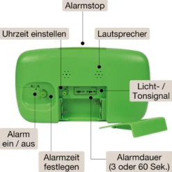 TimeTEX Zeitdauer-Uhr "lautlos" 4in1, grün, 18x10 cm