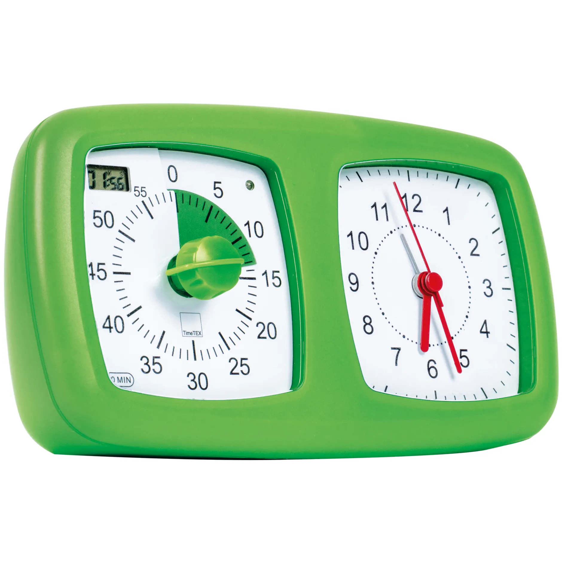 TimeTEX Zeitdauer-Uhr "lautlos" 4in1, grün, 18x10 cm