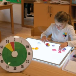 TimeTEX Zeitdauer-Uhr "lautlos" XL, 32 cm ø mit Ampelscheibe