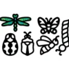 Transparentpapier-Rahmen "Insekten", 24 Stück
