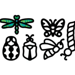Transparentpapier-Rahmen "Insekten", 24 Stück