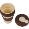 Trinkbecher mit Deckel aus Silikon, faltbar, 355 ml
