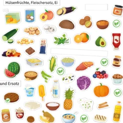 Vegetarische & vegane Ernährung, magnetisch, 57-tlg.
