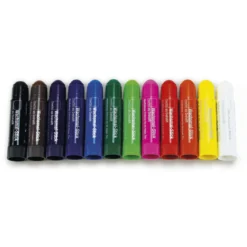Wachsmal-Sticks 12 Farben als Drehstift