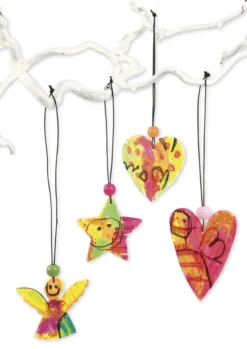 Weihnachtsbaum-Schmuck aus Holz, 72-tlg.