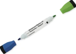 Whiteboard-Marker Doppelspitze mit Filzwischer + Magnet