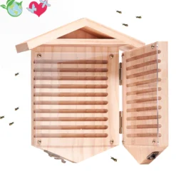 Wildbienen-Beobachtungshotel zum Aufklappen
