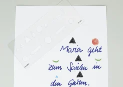 Wortarten-Schablone, ca. 175 x 70 mm, 1 mm Stärke "Montessori Premium"
