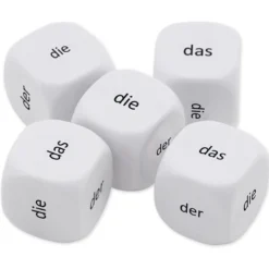 Würfel-Set Deutsch "Artikel" 5-tlg., 16 mm