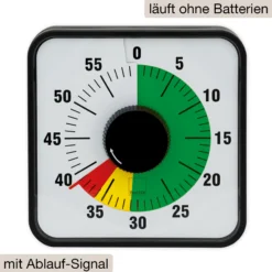 Zeitdauer-Uhr "Automatik" magnetisch, 19x19 cm, mit Ampelscheibe